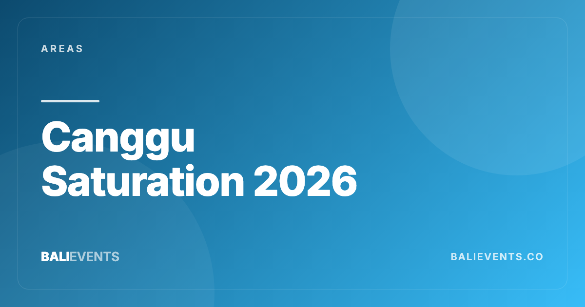 Canggu Saturation: When to Stay — and When Pererenan, Umalas, or Sanur Win